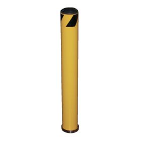 The bollard system is powder coated yellow for high visibility.